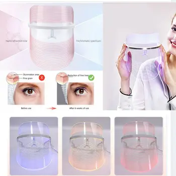 3 Farby Fotón LED Svetlo Terapia Pleťová Maska Elektrické SPA Proti Akné, Vráskam, Maska Proti Vráskam Kozmetické Ošetrenie Prístrojom