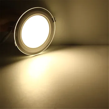 3 Farebné LED Stropné Panel Svetlo Zapustené Osvetlenie Vnútorné Downlight LED Spot Light 85-265V Ovládač je Súčasťou Pre Osvetlenie Kúpeľne