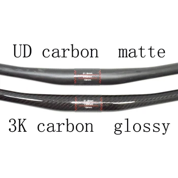 3 K alebo UD carbon fiber riadidlá horských 9 stupeň ploché riadidlá riadidlá bicyklov matný alebo lesklý BMX vzrástla riadidlá časti