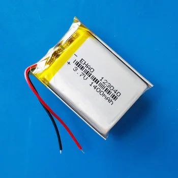 3 ks 3,7 V 1400mAh lipo polymer lithium nabíjateľná batéria 123040 energie pre MP3, GPS, PDA, DVD, bluetooth záznamník e-book fotoaparát