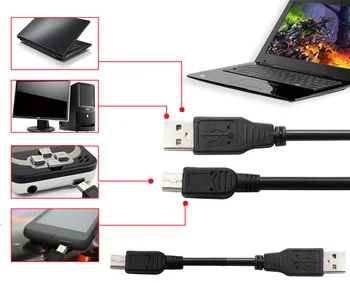 3 Metrov 2.0 A Mini USB Nabíjací Kábel Kábel Pre Sony PS3 Radič Čistej Medi VDX99