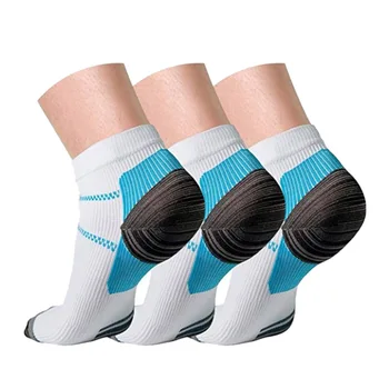 3 Páry Kompresné Ponožky Ženy a Pánske Ponožky Vhodné pre Beh,Športové,Cyklistika,Cestovanie,Let,L/XL