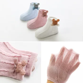 3 Páry / veľa Baby Ponožky Oka Ponožky Tenká Bavlna Modely Chlapci Dievčatá Ponožky Vykostené Šijacie Novorodenca Ponožky Príslušenstvo Deti Ponožky