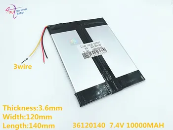 3 riadok 7.4 V 3610 10000MAH (polymer lithium ion batéria) Veľký 9,7-palcový tablet batérie 10.1 panely S7 / S9 a A1