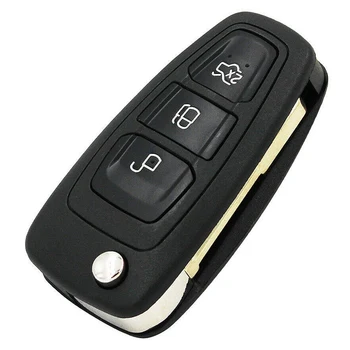 3 Tlačidlo Diaľkového Kľúča Vozidla 43hz 4D60 Čip pre Ford Mondeo Focus Fiesta, C-Max FO21