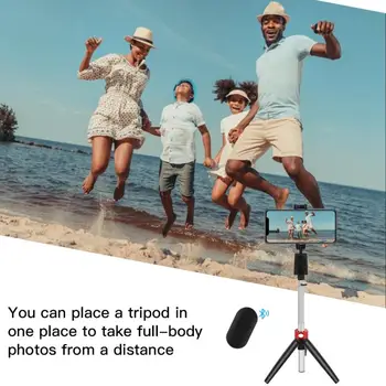 3 V 1 Statív Selfie Stick Bezdrôtová Držiak Univerzálny Pre Smartphone Xiao IPhone Facetime Natáčať Video Vlog Samospúšť