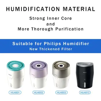 3 zahusťovanie HU4102 zvlhčovač filtre pre Philips HU4801 HU4802 HU4803, Filtračné baktérie a rozsahu Zvlhčovač Časti