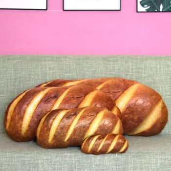 30 cm Falošné Chlieb 3D tlač Chlieb Cusion Tvorivé Simulácia Chlieb Vankúš Zábavné Denný Chlieb Tvar Mäkkého Plyšového Vankúš