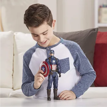 30 CM Marvel Bábika Model Avengers Kapitán Amerika Iron Man Spiderman Black Panther Akcie Obrázok Modelu Dieťa Vianočný Darček