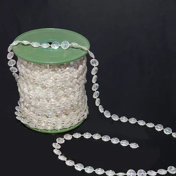 30 M Visí Plavidlá, Svadobné Dekorácie Perličiek Reťazca Dúhové Diamond Strand Akryl Crystal Opony Osvetlenie Príslušenstvo