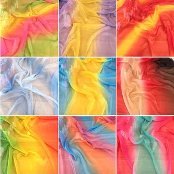 30 Šifón Textílie Tenké Letné Väzbe Tečie Ombre Hodvábne Mäkké, Ľahké Priedušná DIY Šaty Cosplay