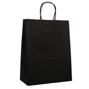 300 ks 15 Farieb (21*13*8cm) Kraft papier taška s držadlami Festival darčekový balíček Farbou Square Shopping Bag