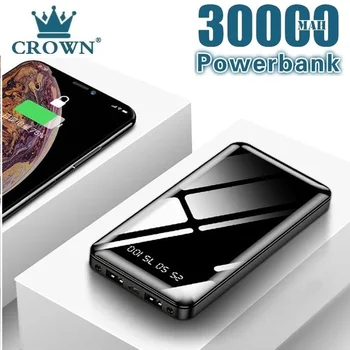 30000mAh Power Bank Prenosné Plnenie Powerbank 30000 mAh Poverbank Externá Batéria, Nabíjačka Pre Xiao Mi 9 iPhone 11 Max