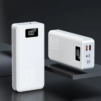 30000mAh Power Bank TypeC Micro USB, QC, Rýchle Nabíjanie Powerbank LED Displej Prenosná Externá Nabíjačka Pre iPhone Xiao