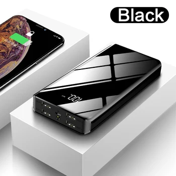 30000mAh Rýchle Nabíjanie Silu Banka pre Xiao 30000 mAh Powerbank 4 USB Externá Nabíjačka Pre iPhone 8 Poverbank Pack