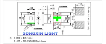 3000PCS XIASONGXIN LIGHT Ultra Svetlé 0805 SMD LED Zelená nové lighte 560-575NM 70-200MCD I(mA):20ma
