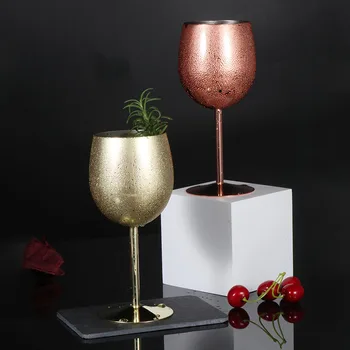 304 nerezovej ocele vysokej nohy červené víno pohár tvorivé kovové koktailového pohára víno pohár bar reštaurácia KTV Šampanského Pohára