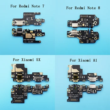 30pcs/veľa Port USB Nabíjačku Rada Flex Kábel Nabíjací Port Dock Konektor Konektor Jack Náhrada Za Xiao Note7 Note8 5X A1