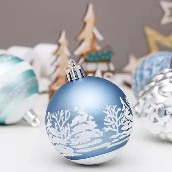 30PCS Vianočné Lesk Loptu Modrý Visí Loptu Ozdoba na Vianočný Stromček a Ozdoby Visí Palline Natale