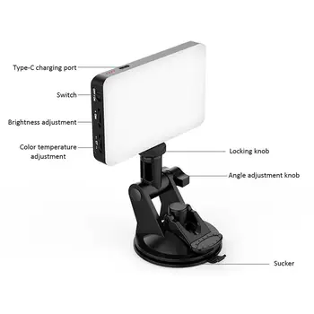 3100 MAh, Fotoaparát, LED Video Svetlo S Cool Light Filter Vlog Vyplniť Svetlo Na Kameru Nastaviteľné Fotografie Studio Svetlo