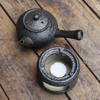 320ml Japonskom Štýle Vintage Keramiky Kung Fu Čaj Nastaviť Sviečka Kúrenie Kanvica, Pivo, Čaj Hrniec, varná Kanvica, Čaj Maker Teplejšie Sporák Teaware