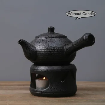320ml Japonskom Štýle Vintage Keramiky Kung Fu Čaj Nastaviť Sviečka Kúrenie Kanvica, Pivo, Čaj Hrniec, varná Kanvica, Čaj Maker Teplejšie Sporák Teaware