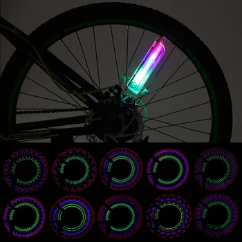32Pcs LED DIY Bicyklov Svetla Farebné Kolesa Bicykla Špice Ľahkých Motorových Lampa Cyklistické Pneumatiky Signál LED dc svetlo Pre Noc na Koni Bicicleta