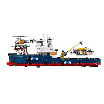 3370 Technic Série 2V1 Tichom Explorer Loď Sea Model Stavebné Bloky Kompatibilné Mesto 1342Pcs Loď Tehly Deti Hračka