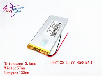 3557122 4500mAh 3,7 V li Li ion polymérová nabíjateľná batéria s Tablet PC E-book tablet pc power bank