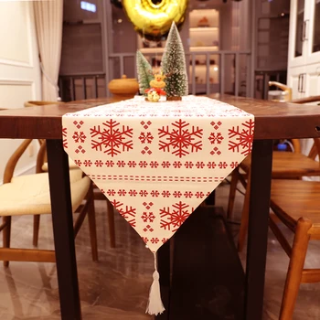 35x180cm Stolové Vlajky Vianočná Vločka Obrus Placemat Dekoratívne Stôl Runner Na Vianoce Domov Party Dekorácie