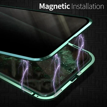 360° Dvojité Tvrdené Sklo, Magnetické Telefón puzdro Pre Iphone 11 /11pro /11pro max Luxusné Magnet Predné Zadné Sklo Dropship