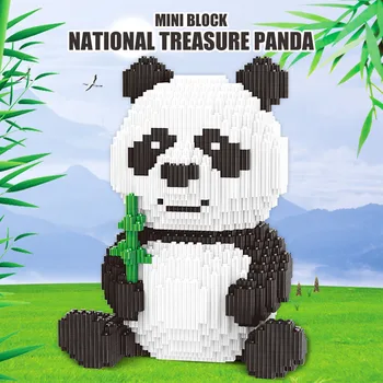 3689pcs Tvorca DIY Assemable Panda Mini Bloky Vzdelávacie Zvierat Hračky pre Deti Stavebné Bloky Model Tehly