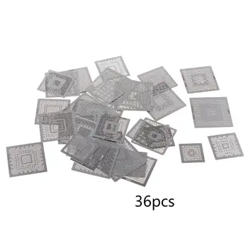 36Pcs/set Priamy Tepla Grafická Karta Blany Ocele BGA Reballing Šablóny pre V-TEL/pre NVIDIA/ATI grafických čipoch