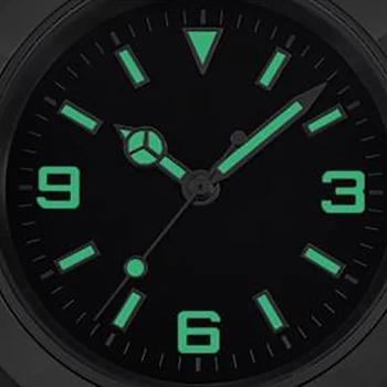 39 mm automatické pánske luxusné značky zelený svetelný nepremokavé zafírové sklo nerez black dial skladacie tlačidlo hodinky