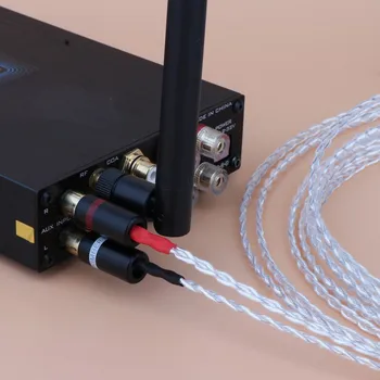 3AG Single Crystal Silver audio Hifi kábel RCA kábel prepojiť s pozlátené konektor pre Zosilňovač CD prehrávač