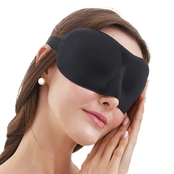 3D black spánku masku na tvár zaviazanými očami spanie pomoci mäkké pohodlné oko pokrytie patch ženy muži cestovné zvyšok obväz na oči pre spánku