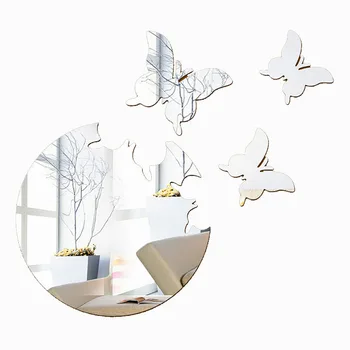 3D Butterfly Zrkadlo Samolepky na Stenu Obývacia Izba, Spálňa, Kúpeľňa Domáce Dekorácie DIY Akryl Zrkadlo Nálepky Dekoračné Nálepky