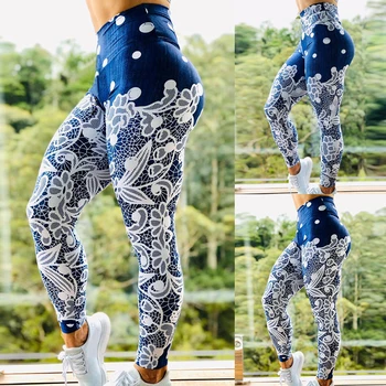 3D Digitálne Tlačené Jóga Nohavice Ženy Flexibilné Vysoký Pás Fitness Sport Nohavice Plus Veľkosť kondičný Beh pančuchové Nohavice S-XL