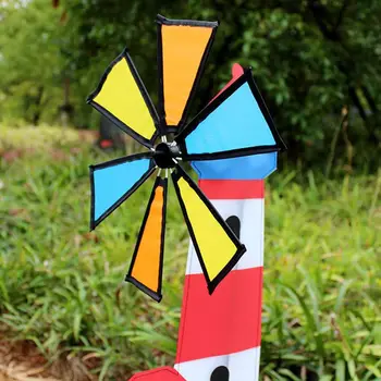 3D Dom veterný Mlyn Vietor Spinner Whirligig Větrník Dvore, Záhrada Dekor Vonkajšie Klasická Deti Hračky