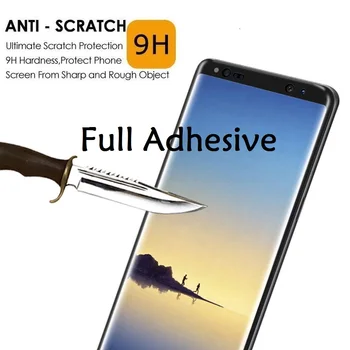 3D Full Lepidlo S8 S9 Tvrdeného Skla Pre SAMSUNG S8 Prípade Priateľské Plný Lepidlo na Obrazovku Film Pre Galaxy S8 S9 Plus Poznámka 8