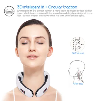 3D Inteligentné Elektrické, Magnetické impulzy Krku Masáž Ramien Masér krčka Maternice Relax Úľavu od Bolesti Nástroj Zdravotnej Starostlivosti Masér