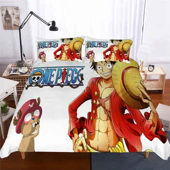 3D Jeden Kus Anime posteľná bielizeň Nastaviť 3D Tlač Dizajn Perinu Nastaviť Kráľ, Kráľovná Twin Veľkosť Chlapec darček posteľná bielizeň Nastaviť Deti Opice D Luff