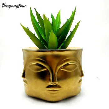 3D jednoduchá multi-tvárou váza, silikónové formy diy tvorivé krytý šťavnaté malé kvetináče konkrétne formy domáce dekorácie nástroje