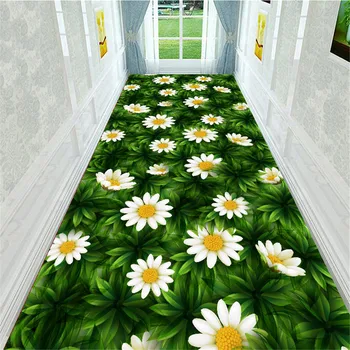 3D Kvetinový Koberec Koridoru Rohože Posteli Mat Dekorácie protišmykové Rohože Kuchynské Dvere Mat Obývacou Izbou Poschodie Mat