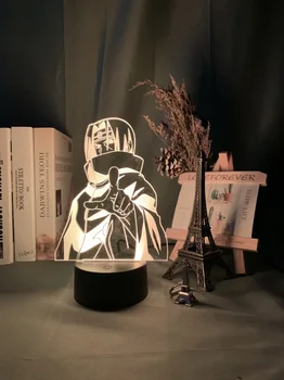 3D Lampa Anime Naruto Itachi Uchiha Obrázok Nočného pre Dieťa Spálňa Decor Cool Darček k Narodeninám Farebné Led Nočné Svetlo Itachi