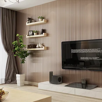 3D Moderný minimalistický atmosférických pruhy tapety pure color non-tkané hrubé spálne, obývacia izba hotel dekorácie na stenu papier