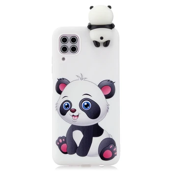 3D Panda telefón puzdro na Huawei P40 Lite Prípade TPU Etui Pre P40Lite P40 P20 P30 Lite Mate 10 20 P9 P10 P8 Lite Pro P Smart 2019