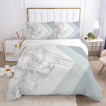 3D posteľná bielizeň Nastaviť Cumlík Perinu obliečky na Vankúše Luxusné posteľné Prádlo Posteľ Nastaviť Kráľovná Kráľ Európy Rusko Veľkosť Nordic Mramoru Geometria