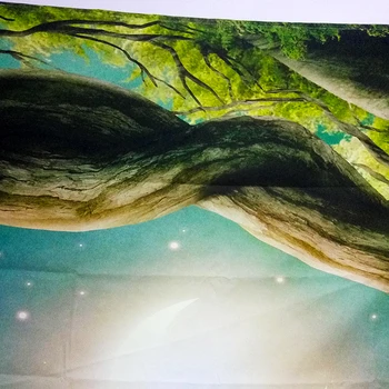 3D Prírody Stromu Dieru Gobelín Stene Visí Mesiac Gobelín 3D Domáce Dekorácie na Stenu Umenie Gobelín Boho Stene Koberec Pozadí Handričkou