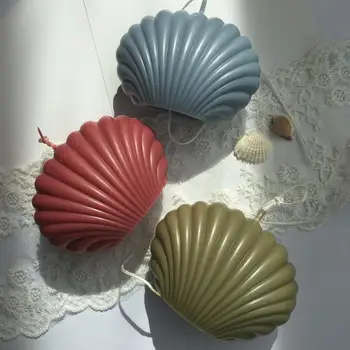 3D Seashell Shell Sviečka, Silikónové Formy Cake Decoration Nástroje Odolné Plastové Venuša Formy DIY Plavidlá Fondant Formy